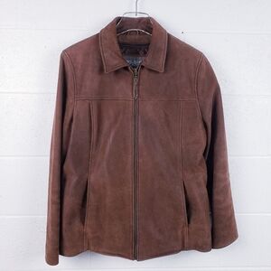 Vintage Wilsons Leather Brown Racer/Racing Jacket